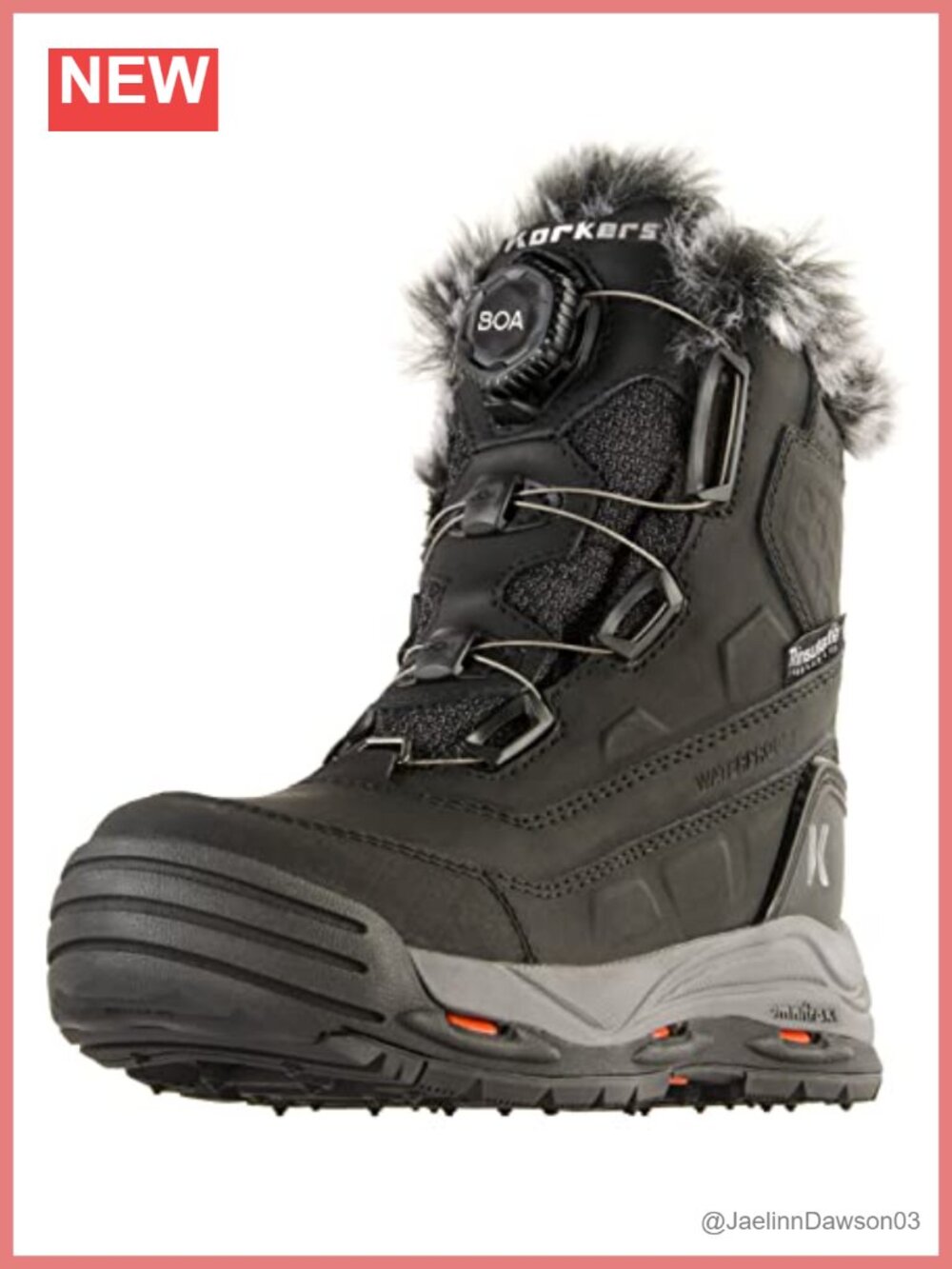Women's Waterproof Insulated Mid-Calf Snow Boots with Interchangeable Soles